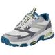 Skechers Men's Skech-AIR Sleek Envoy Trainers, Gray Leather/Synthetic/Textile/Aqua Trim, 10 UK