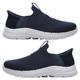 Non-Slip Shoes Men's Elevator Shoes Lightweight Trainers Men Mesh Breathable Trainers for Work Gym Running Training Shoes Arch Support Shoes Slip On Walking Shoes,Blue,45/275mm