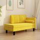 Chaise Longue en Velours. Jaune : Divan, Canapé et Lit Confortable - Jaune