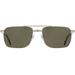 AO Geoffrey Sunglasses - Men's Silver Calobar Green AOLite Nylon Lenses Silver / Calobar Green Lens 58-18-145 GFY158STGSGNN