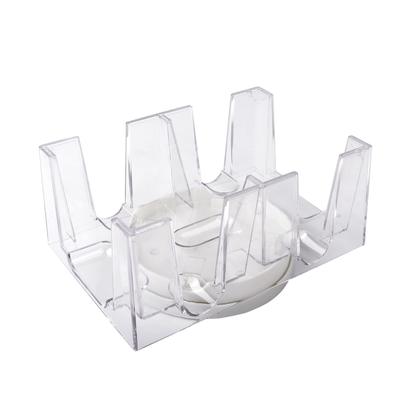 GSE™ 6-Deck Revolving Playing Card Tray, Six Deck 360° Rotating Card Holder/Rack for Canasta, UNO Card Games - White