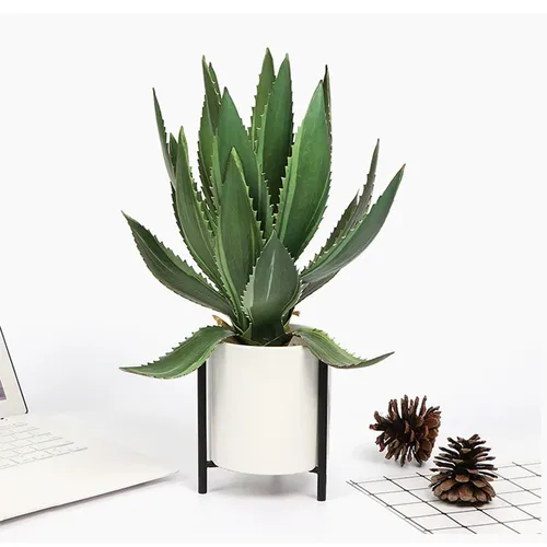 40 cm 15/20 Blätter große künstliche Sukkulenten Agave tropische Aloe Pflanzen gefälschte Sisal