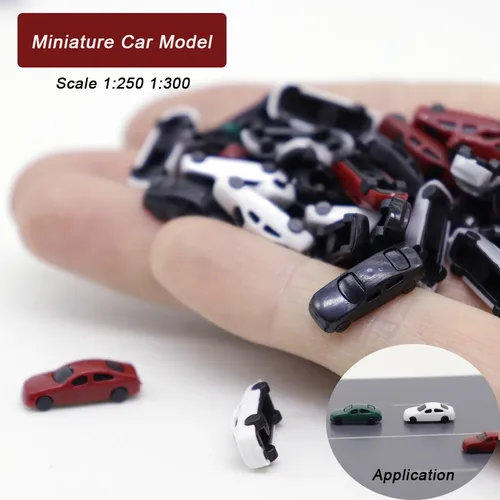 DIY Miniatur Auto Modell Maßstab 1:250 1:300 ABS Kunststoff Fahrzeug Spielzeug Eisenbahn Zug Layout