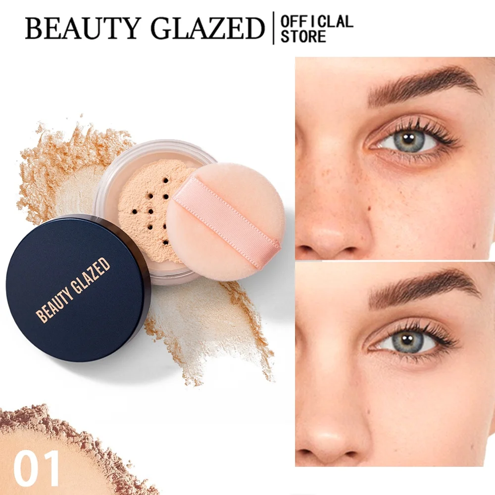 BEAUTY GLAZED Mattifying Loose Powder Oil Control Matte Anti-Glanz Weightless Face Makeup Foundation Powder Image
