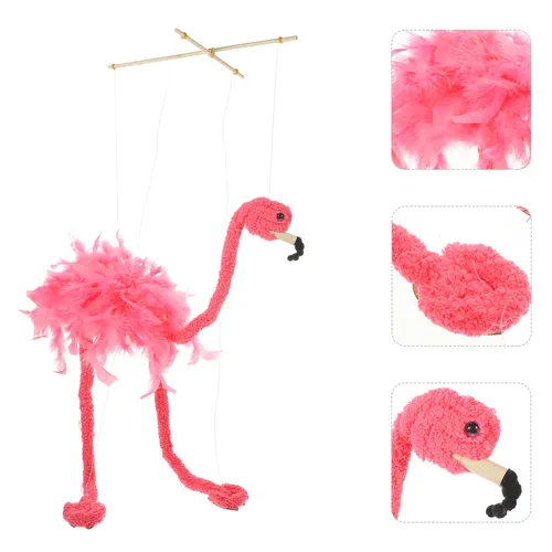 Flamingo Marionette Garn Puppe Strauß Marionetten String Puppen Vogel Puppe Saiten Walking
