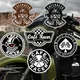 Motorrad Aufkleber Cafe Racer Motorrad Helm kariert Vintage Motocross Aufkleber Auto Styling Rocker