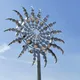 Unique and Magical Metal Windmill 3D Wind Powered Kinetic Sculpture Lawn Metal Wind Solar Spinners