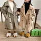 Autumn Fall Kids Fashion Trench 2-7 Years Boys Girls Big Turn-down Collar Long Windbreaker Children