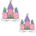 2Pcs Castle Balloon Set with 34inch Daisy Castle Balloons for Princess Girls Birthday Party Baby