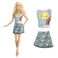 NK Official Fashion Dress Rainbow Shirt Clouds Skirt Cool Daily Wear Clothing Modern Clothes for