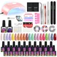 Professional Manicure Set 8ML Gel Nail Polish Set With 54W Nail Drying Lamp Nail Art Semi Permanent