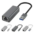 USB Type-c To RJ45 100/1000Mbps Lan Internet Cable Aluminum USB Type C Ethernet Adapter Network Card