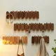 Walnut Wood Wall Mounted Coat Rack with Hidden Decorative Hook Clothes Hat Key Hanger Closet for
