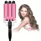 Pink 3 Barrel Hair Crimpers Professional Hair Curling Lron CeramicTriple Barrel Hair Styler