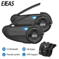 2pcs EJEAS Quick7 Bluetooth 5.0 Quick Pair Waterproof Motorcycle Intercom Helmet Headset Up to 7