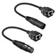 1 Pair XLR 3Pin To RJ45 Female Adapter Units Equipment RJ45 To XLR DMX Connector Extension Cable For