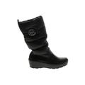 Tory Burch Boots: Slouch Wedge Casual Black Print Shoes - Women's Size 8 - Round Toe