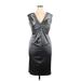 DressBarn Casual Dress - Sheath V Neck Sleeveless: Black Solid Dresses - Women's Size 14