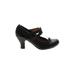 Steve Madden Heels: Slip-on Chunky Heel Classic Black Print Shoes - Women's Size 8 1/2 - Round Toe