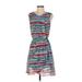 Le Lis Casual Dress - A-Line: Blue Print Dresses - Women's Size Small