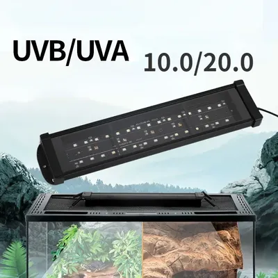 Lampe LED chauffante pour reptiles UVA + Uremboursable Tortue Lézard Salle Terrarium Soleil