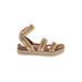 Steve Madden Sandals: Espadrille Wedge Summer Tan Print Shoes - Women's Size 10 - Open Toe