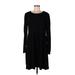 Gap Casual Dress - Sweater Dress: Black Solid Dresses - Women's Size Large