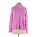 Croft & Barrow Turtleneck Sweater: Pink Solid Tops - Women's Size Large