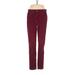 Ann Taylor LOFT Velour Pants - Super Low Rise: Burgundy Activewear - Women's Size 8