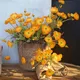 Fleurs artificielles en soie pavot longue tige pendaison de crémaillère jardin Table mariage