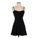 Aeropostale Casual Dress - Mini Sweetheart Sleeveless: Black Print Dresses - Women's Size X-Small