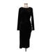 H&M Casual Dress - Midi: Black Dresses - Women's Size Large