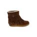 Tory Burch Boots: Brown Print Shoes - Women's Size 5 1/2 - Round Toe