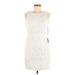 Lulus Casual Dress - Mini Crew Neck Sleeveless: Ivory Print Dresses - New - Women's Size Medium