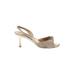 Manolo Blahnik Heels: Gold Shoes - Women's Size 38