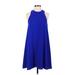 WAYF Casual Dress - A-Line: Blue Solid Dresses - Women's Size X-Small