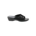 Flexus by Spring Step Sandals: Slip-on Wedge Casual Black Print Shoes - Women's Size 39 - Open Toe