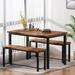 Latitude Run® 6 - Person Dining Set Wood/Metal in Black/Brown | Wayfair B3DA2B54F5FA403C831595AB84A1AF8F