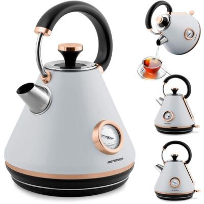 Wasserkocher mit Thermometer 1,7 l Berdsen BD-701 grau
