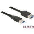 USB-Kabel usb 3.2 Gen1 (usb 3.0 / usb 3.1 Gen1) usb-a Stecker, usb-a Buchse 0.50 m Schwarz ve