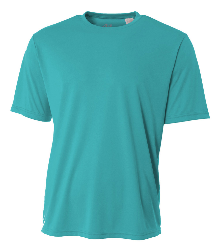 A4 NB3142 Youth Cooling Performance Crew T-Shirt in Teal size XS | Polyester A4NB3142