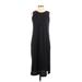 Sonoma Goods for Life Casual Dress - Midi Crew Neck Sleeveless: Black Solid Dresses - Women's Size Small