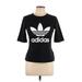 Adidas Active T-Shirt: Black Graphic Activewear - Women's Size Large