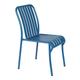 Chaise design de jardin en aluminium bleu foncé