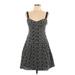Nanette Lepore Casual Dress - Mini V Neck Sleeveless: Black Dresses - Women's Size 10