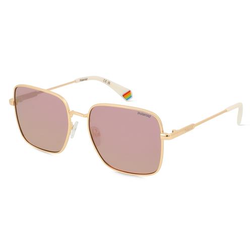 Polaroid PLD 6194/S/X Damen-Sonnenbrille Vollrand Eckig Metall-Gestell, pink