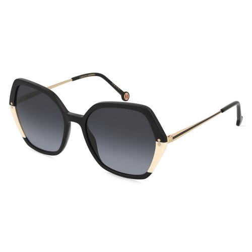 Carolina Herrera 0185/S Damen-Sonnenbrille Vollrand Achteckig Acetat-Gestell, schwarz