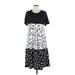 Casual Dress - Midi: Black Floral Motif Dresses - New - Women's Size Large