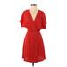 H&M Casual Dress - Wrap: Red Dresses - Women's Size X-Small