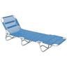 Lettino spiaggia senza parasole 'sabaudia' cm 188 x 58 x h 27 - telo blu